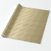 Gold-Metallic-Streifen Geschenkpapier (Ungerollt)