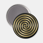 Gold Metallic Swirl Magnet (Vorderseite/Rückseite)