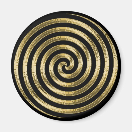 Gold Metallic Swirl Magnet (Vorne)