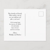 Gold Metallic Texas Karte Schwarze neue Adresse (Rückseite)