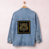 Gold Metallic Tiger Face Denim Jacket Jeansjacke (Hangar)