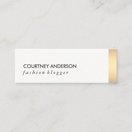 Gold Metallic Trim Mini Visitenkarte (Vorderseite)