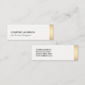 Gold Metallic Trim Mini Visitenkarte (Vorne/Hinten)
