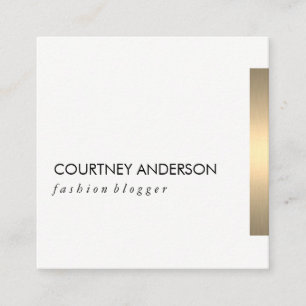Gold Metallic Trim Quadratische Visitenkarte
