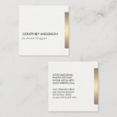 Gold Metallic Trim Quadratische Visitenkarte (Vorne/Hinten)