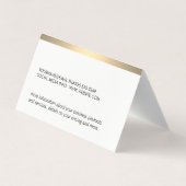 Gold Metallic Trim Visitenkarten (Rückseite)