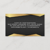 Gold Metallic Truck Logo | Geometrisch, schwarz Visitenkarte (Rückseite)