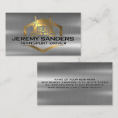 Gold Metallic Truck Logo | industriell Visitenkarte (Vorne/Hinten)