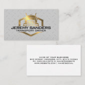 Gold Metallic Truck Logo | Metallgrenze Visitenkarte (Vorne/Hinten)