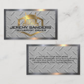 Gold Metallic Truck Logo | Stahluntergrund Visitenkarte (Vorne/Hinten)