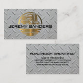 Gold Metallic Truck Logo | Steel Visitenkarte (Vorne/Hinten)