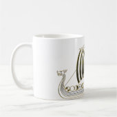 Gold Metallic Viking Longboat Mug Kaffeetasse (Links)