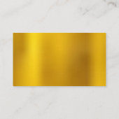 Gold Metallic Visitenkarte (Rückseite)