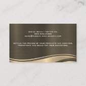 Gold Metallic Wave | Gavel-Logo Visitenkarte (Rückseite)