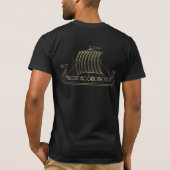 Gold Metallic Wikinger Langboot T-Shirt (Rückseite)
