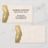 Gold, metallisch gebürstet | Hintergrundinformatio Visitenkarte (Vorne/Hinten)
