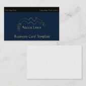 Gold Metallische alte Alien Logo Nazca Lines Visitenkarte (Vorne/Hinten)