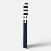 Gold Metallische Ananas Navy Blue Stripes Case-Mate iPhone Hülle (Rückseite / Rechts)