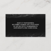 Gold-Metallische Blätter | Goldene Waves Visitenkarte (Rückseite)