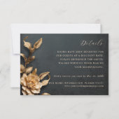 Gold Metallische Blume Hochzeitskarte RSVP Karte (Vorderseite)
