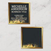 Gold-Metallische Grenze | Goldstaub Treuekarte (Vorne/Hinten)