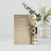 Gold-Metallische Hochzeit RSVP Karte (Stehend Vorderseite)