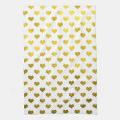 Gold Metallische Imitat Fossil Herzstück Polka Dot Küchentuch (Vertikal)
