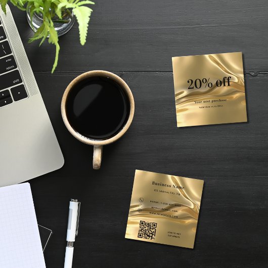 Gold-Metallische QL-Loyalität Rabattkarte