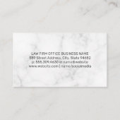 Gold Metallische Säule und Feather-Logo | Recht Terminkarte (Rückseite)