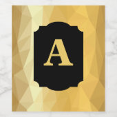 Gold-Metallische Schwarzkalligraphie, persönliche Weinetikett (Einzelnes Label)