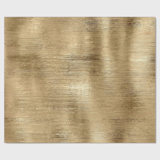 Gold metallische Textur rustikalen Schimmer stilvo Geschenkpapier (Flach)