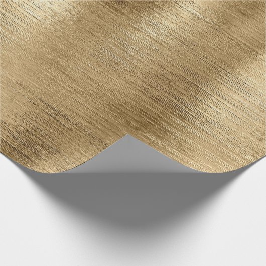 Gold metallische Textur rustikalen Schimmer stilvo Geschenkpapier (Ecke)