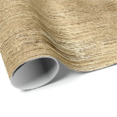Gold metallische Textur rustikalen Schimmer stilvo Geschenkpapier (Rolleneckpunkt)