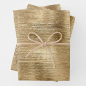 Gold metallische Textur rustikalen Schimmer stilvo Geschenkpapier Set (Beispiel)
