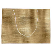 Gold metallische Textur rustikalen Schimmer stilvo Große Geschenktüte (Rückseite)