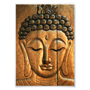 Gold metallischer Buddha Fotodruck