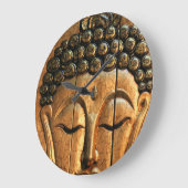 Gold metallischer Buddha Große Wanduhr (Winkel)