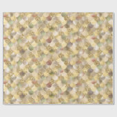 Gold Metallischer Glitzer Look Meerjungenskala Geschenkpapier (Flach)