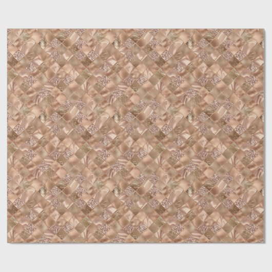 Gold Metallischer Glitzer Shiny Weihnachten Geschenkpapier (Flach)