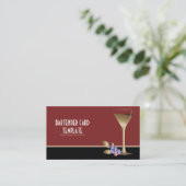Gold Metallisches Cocktailglas Visitenkarte (Stehend Vorderseite)