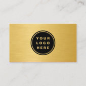 Gold-Metallisches Firmenlogo QR-Code Visitenkarte (Rückseite)