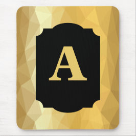 Gold Metallisches Luxusschwarz persönliches Monogr Mousepad