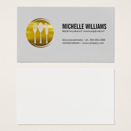 Gold Metallisches Silverware (Vorne & Hinten)