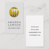 Gold Metallisches Silverware Logo Terminkarte (Vorne/Hinten)