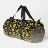 Gold-Metallmuster-Pfoten auf Gradientenhintergrund Duffle Bag (Rechte Ecke)
