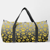 Gold-Metallmuster-Pfoten auf Gradientenhintergrund Duffle Bag (Vorderseite)