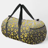 Gold-Metallmuster-Pfoten auf Gradientenhintergrund Duffle Bag (Rechte Ecke)