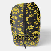 Gold-Metallmuster-Pfoten auf Gradientenhintergrund Waschbeutel (Rechts)