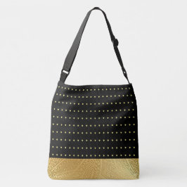 Gold Metallpolka Dots Drucktasche Tragetaschen Mit Langen Trägern