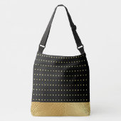 Gold Metallpolka Dots Drucktasche Tragetaschen Mit Langen Trägern (Vorderseite)